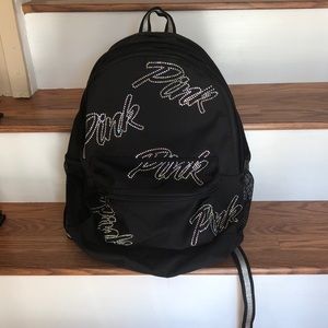 Black pink book bag